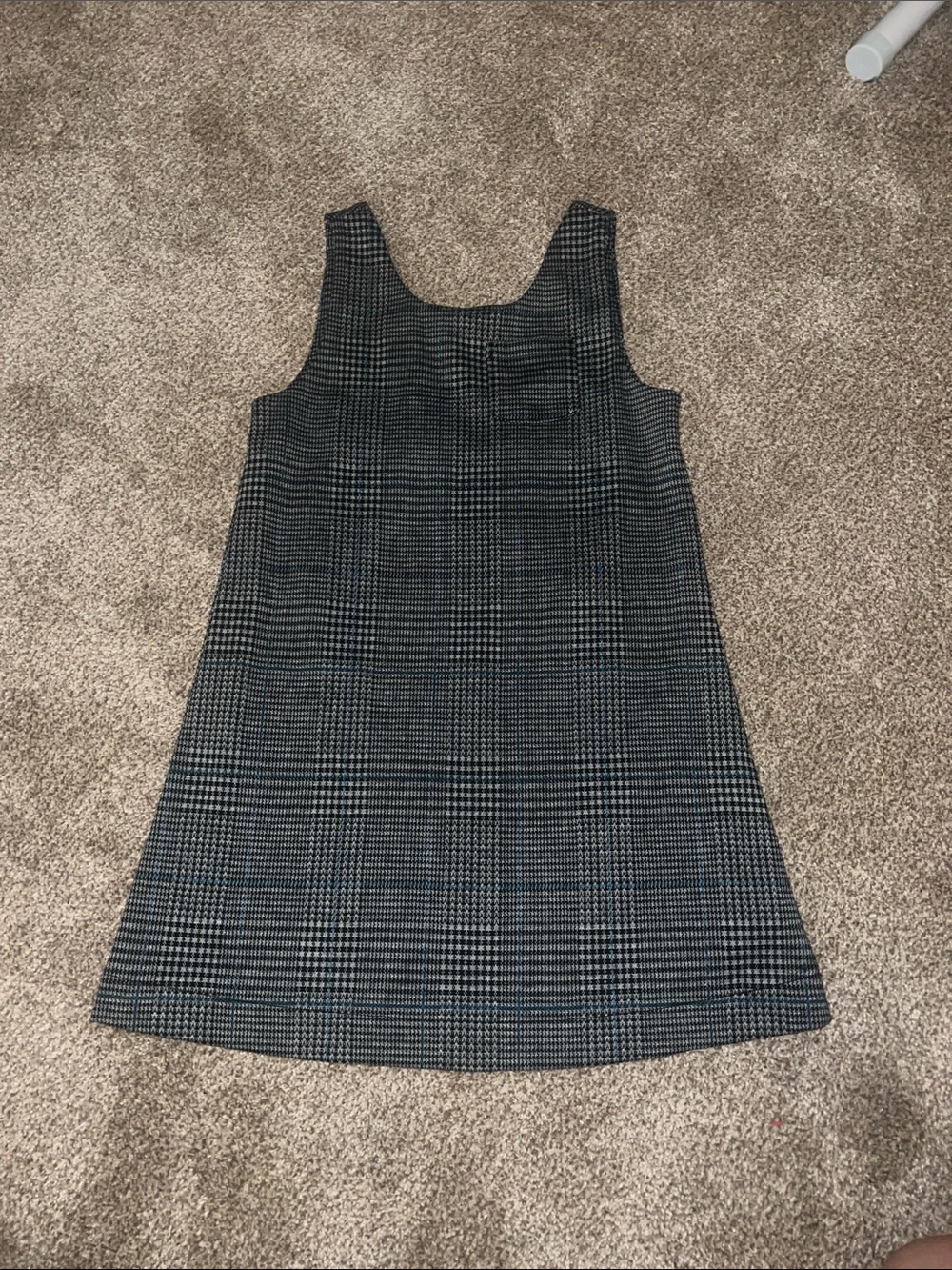 Old Navy Black and White Plaid Sleeveless Shift Dress